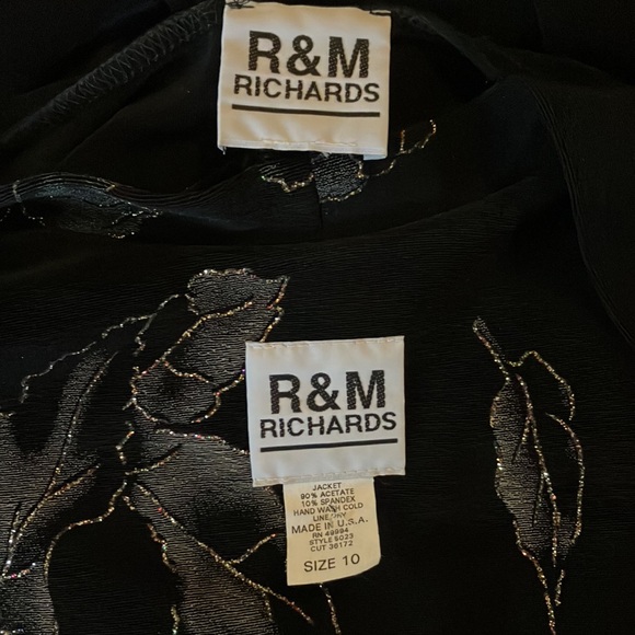 Vintage Dress R&M Richards Long Sleeveless & Short Sleeve Coat with glitter - Picture 16 of 16